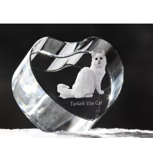 Turecki van serce kryształowe z kotem Art-Dog