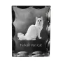 Turkish Van Cat - crystal with a cat picture, glass statuette with a picture, unique frame with a picture from Art-Dog brand