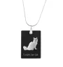 Turkish Van Cat - Crystal pendant with cat, silver necklace with photo, personalised pendant by Art-Dog brand