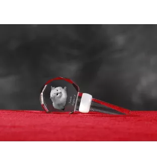 Türkisch Angorakatze - Kristallflaschenverschluss mit Katze, einzigartiger Weinverschluss mit Foto, personalisiertes Geschenk für Sommelier der Marke Art-Dog