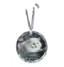 Turkish Angora Cat - crystal bauble with a photo, photo of a cat in crystal, personalized Christmas tree ornament by Art-Dog brand