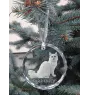 Chat turc de Van - boule de Noël en cristal avec une photo, photo d'un chat dans le cristal, décoration personnalisée pour sapin de Noël de la marque Art-Dog