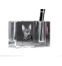 Chat Toyger - Porte-stylos, organiseur en cristal avec photo de chat, décoration de bureau unique par la marque Art-Dog