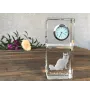 Chat turc de Van - montre en cristal avec photo, photo de chat dans le cristal, horloge de bureau personnalisée de la marque Art-Dog