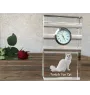 Chat turc de Van - une horloge en verre avec une photo, une photo de chat dans un cristal, une horloge de bureau personnalisée de la marque Art-Dog