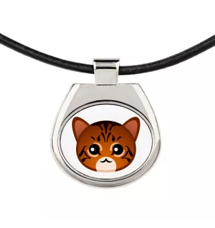 Toyger - Anhänger-Halskette mit Grafik auf einem Riemenkettchen der Marke Art-Dog