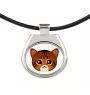 Toyger - collier pendentif avec une illustration sur une chaîne en cuir de la marque Art-Dog