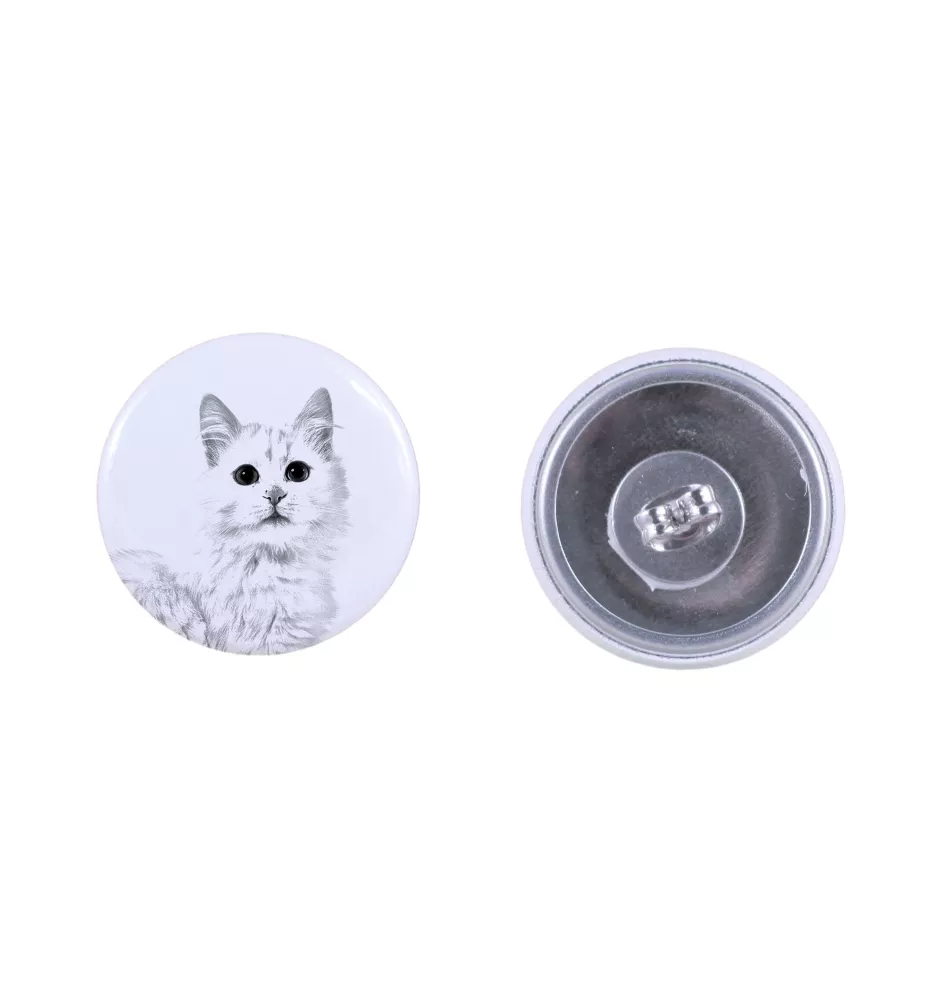 Chat turc de Van - boucles d'oreilles avec votre chat bien-aimé, photo personnelle, accessoire parfait pour les amoureux des chats de la marque Art.-Dog