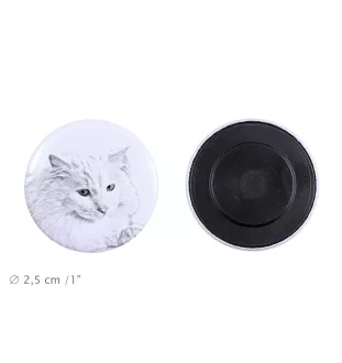 Chat Angora Turc - collection de magnets uniques, photo personnelle, marque Art-Dog