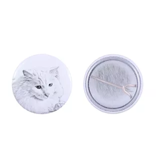 Chat Angora Turc - un accessoire de sac à dos, un badge personnalisé, l'accessoire parfait pour les amoureux des animaux de la marque Art-Dog
