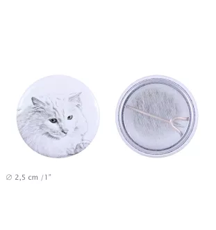 Turkish Angora Cat - backpack decoration, personalized badge, perfect gadget for animal lovers by Art-Dog brand