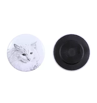 Chat Angora Turc - collection de magnets uniques, photo personnelle, marque Art-Dog
