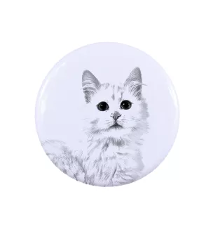 Türkisch Van Katze Rucksack decoration, personalized badge, perfect gadget for animal lovers from the Art-Dog brand