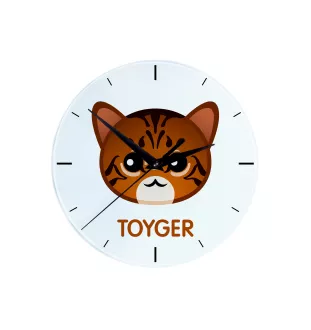 Toyger - MDF clock with graphics and the Art-Dog brand name