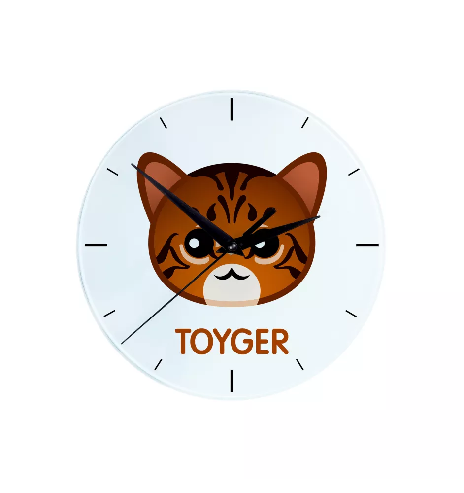 Kot toyger zegar z kotem Art-Dog
