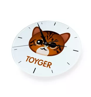 Toyger - horloge MDF avec graphisme et logo de la marque Art-Dog