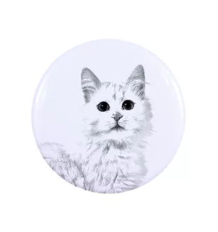 Turecki van przypinka z kotem duża Art-Dog