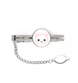 Turkish Angora - elegant metal keychain as a gift from Art-Dog brand