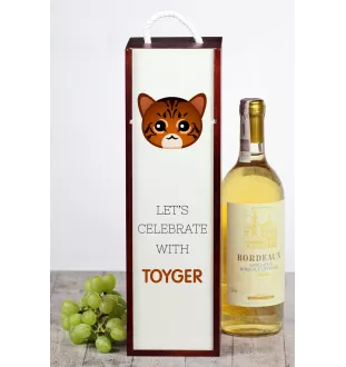 Toyger - Weinkiste mit Grafik und Aufschrift der Marke Art-Dog