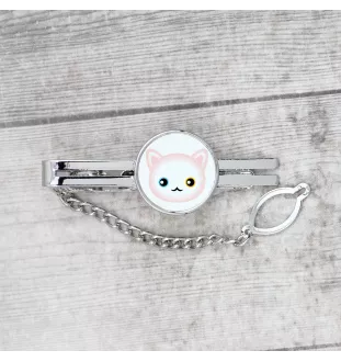 Türkisch Angora - eleganter Metallschlüsselanhänger von Art-Dog als Geschenk