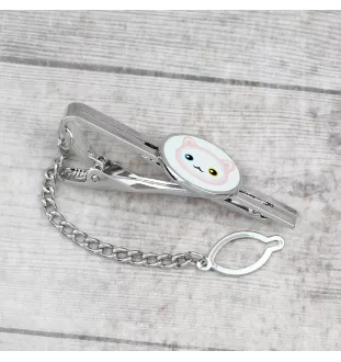 Turkish Angora - elegant metal keychain as a gift from Art-Dog brand