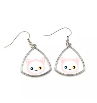 Turkish Angora - elegant metal earrings as a gift from the Art-Dog brand