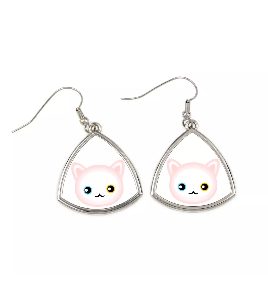 Turkish Angora - elegant metal earrings as a gift from the Art-Dog brand