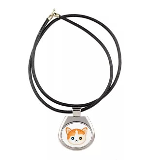 Van turc - collier pendentif avec une illustration sur une chaîne en cuir de la marque Art-Dog