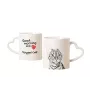 Toyger - cat mug, adorable heart-shaped handle mug, universal gift from Art-Dog brand