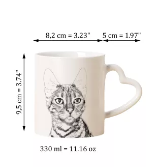 Kot toyger kubek z kotem good morning serce Art-Dog