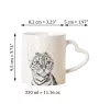 Toyger Katze Tasse mit Katze, entzückende Tasse mit herzförmigem Henkel, universelles Geschenk der Marke Art-Dog