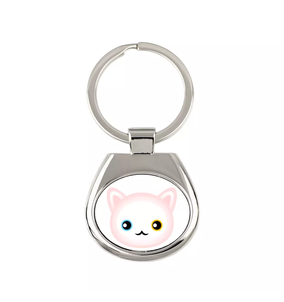 Turkish Angora - keychain keychain for keys by Art-Dog brand