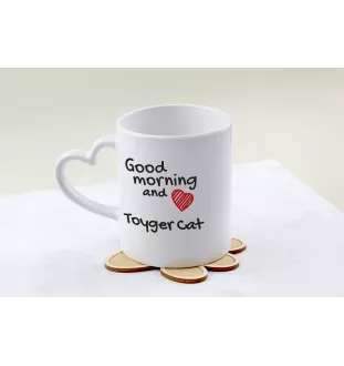 Chat Toyger - tasse avec un chat, une tasse adorable avec une anse en forme de cœur, un cadeau universel de la marque Art-Dog