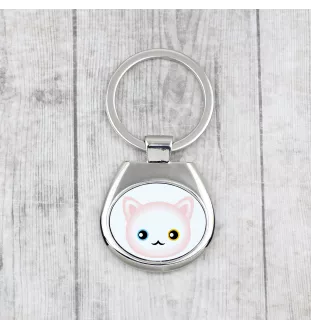 Turkish Angora - keychain keychain for keys by Art-Dog brand