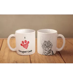 Toyger Katze - Tasse mit Katze, entzückende Tasse mit Grafik, Geschenk mit Ihrem Foto von der Marke Art-Dog