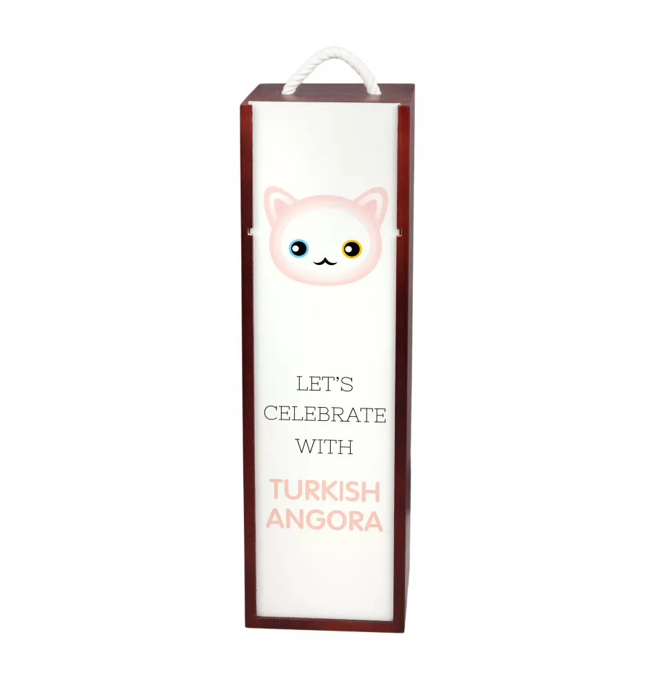 Angora turc - boîte à vin avec graphisme et logo de la marque Art-Dog