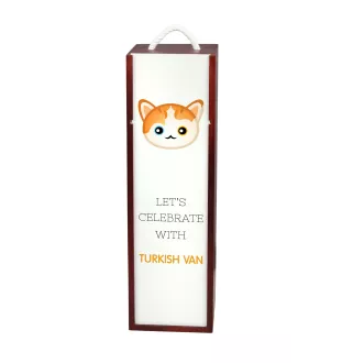 Türkisch Van - Weinkiste mit Grafik und Aufschrift der Marke Art-Dog