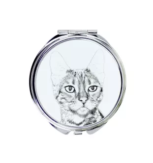 Chat Toyger - miroir de poche avec un chat, miroir personnalisé pour sac à main, miroir compact avec impression de la marque Art-Dog
