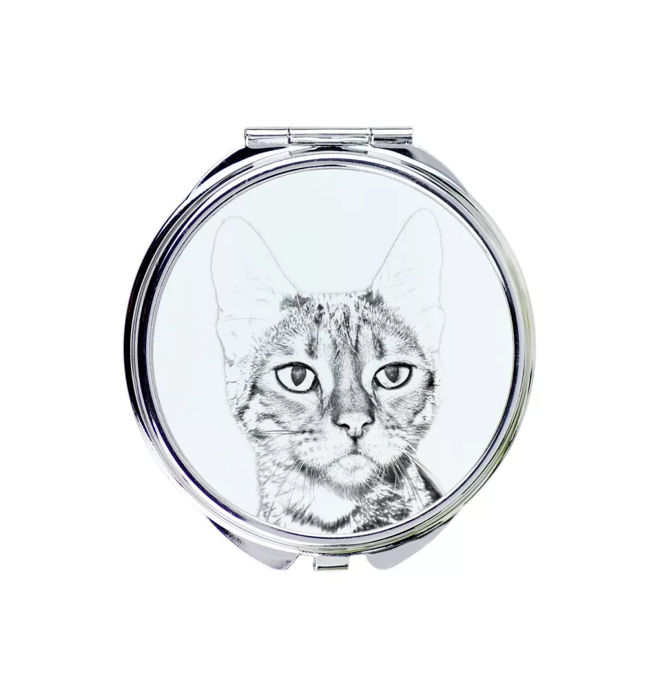 Chat Toyger - miroir de poche avec un chat, miroir personnalisé pour sac à main, miroir compact avec impression de la marque Art-Dog