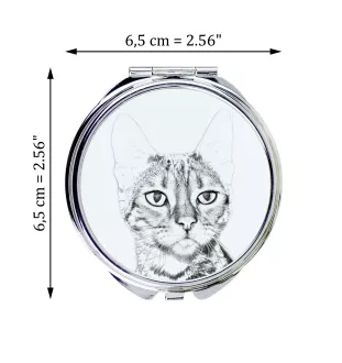 Kot toyger lusterko ze zdjęciem kota Art-Dog