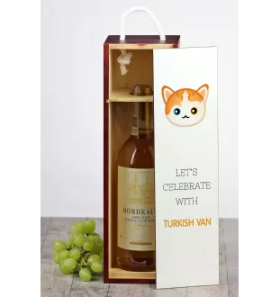 Türkisch Van - Weinkiste mit Grafik und Aufschrift der Marke Art-Dog