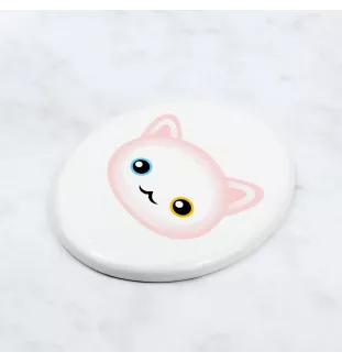 Turkish Angora - ceramic tombstone plaque with graphics and inscription by Art-Dog brand