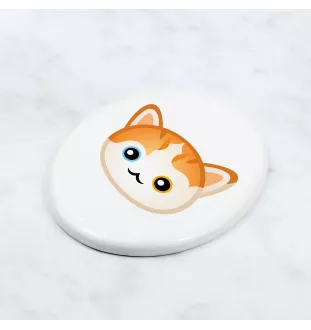 Turkish van - ceramic tombstone plaque with graphics and inscription by Art-Dog brand