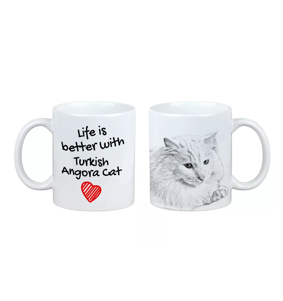 Turkish Angora - cup with a cat, cup with a photo, personalized gift from the Art-Dog brand