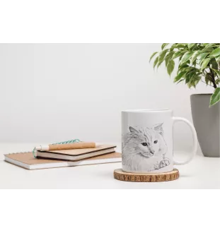 Türkisch Angora - Tasse mit Katze, Tasse mit Bild, personalisiertes Geschenk der Marke Art-Dog