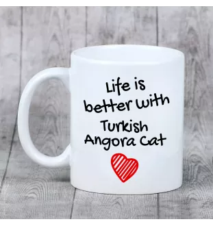 Turkish Angora - cup with a cat, cup with a photo, personalized gift from the Art-Dog brand