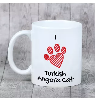 Türkisch Angora - Tasse mit Katze, entzückende Tasse mit Grafik, Geschenk mit Ihrem Foto von der Marke Art-Dog