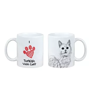 Türkisch Van - Tasse mit Katze, entzückende Tasse mit Grafik, Geschenk mit Ihrem Foto von der Marke Art-Dog