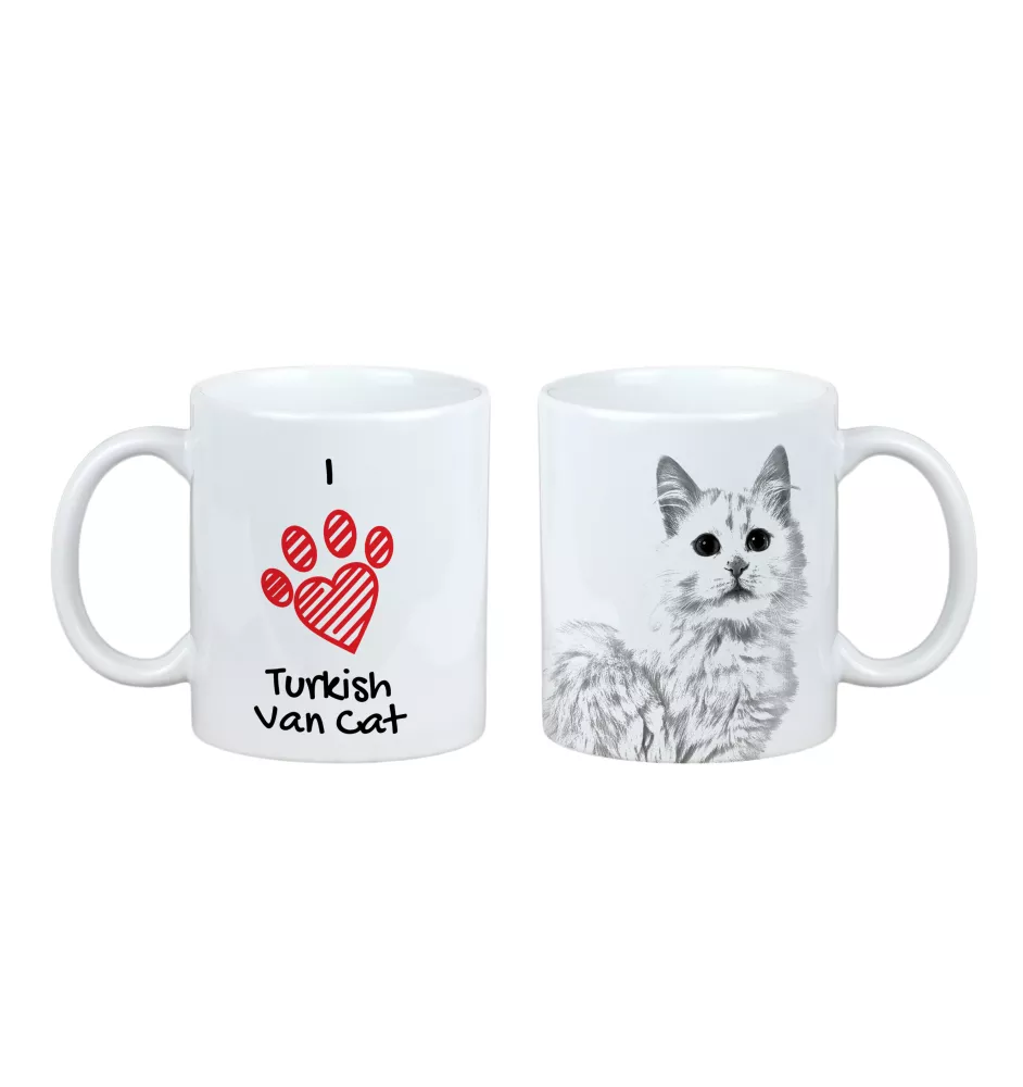 Türkisch Van - Tasse mit Katze, entzückende Tasse mit Grafik, Geschenk mit Ihrem Foto von der Marke Art-Dog
