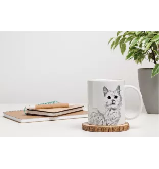 Van turc - tasse avec un chat, une tasse joyeuse pour les amoureux des chiens, un cadeau personnalisé de la marque Art-Dog